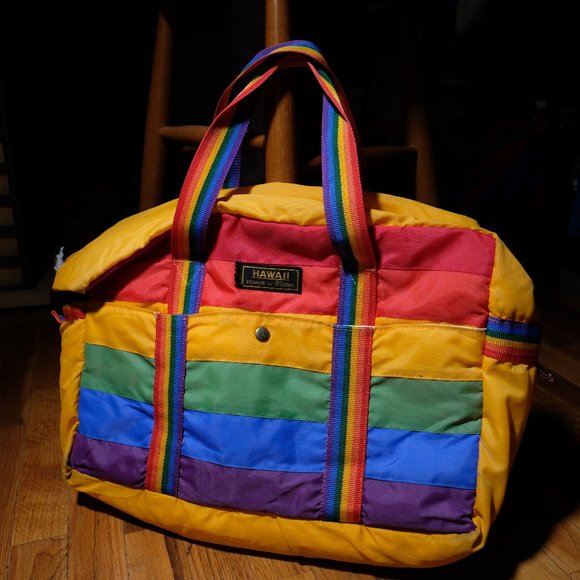 Handbags - Rainbow Zip Duffle Tote Bag Flaws